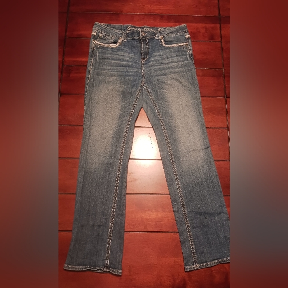 Grace in LA Women's Dark Blue Boot Cut Jeans